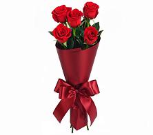 Букет 5 Красных роз Эдлесс Лав в Манжерок
