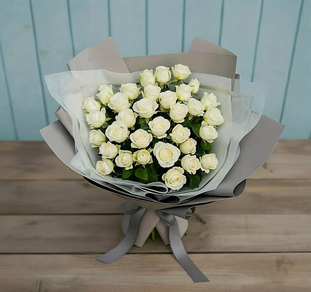 Букет Белоснежная нежность в Манжерок