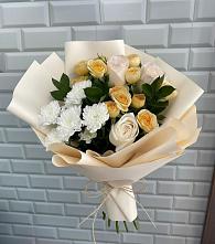 Букет цветов из:  Розы и Хризантемы в Манжерок