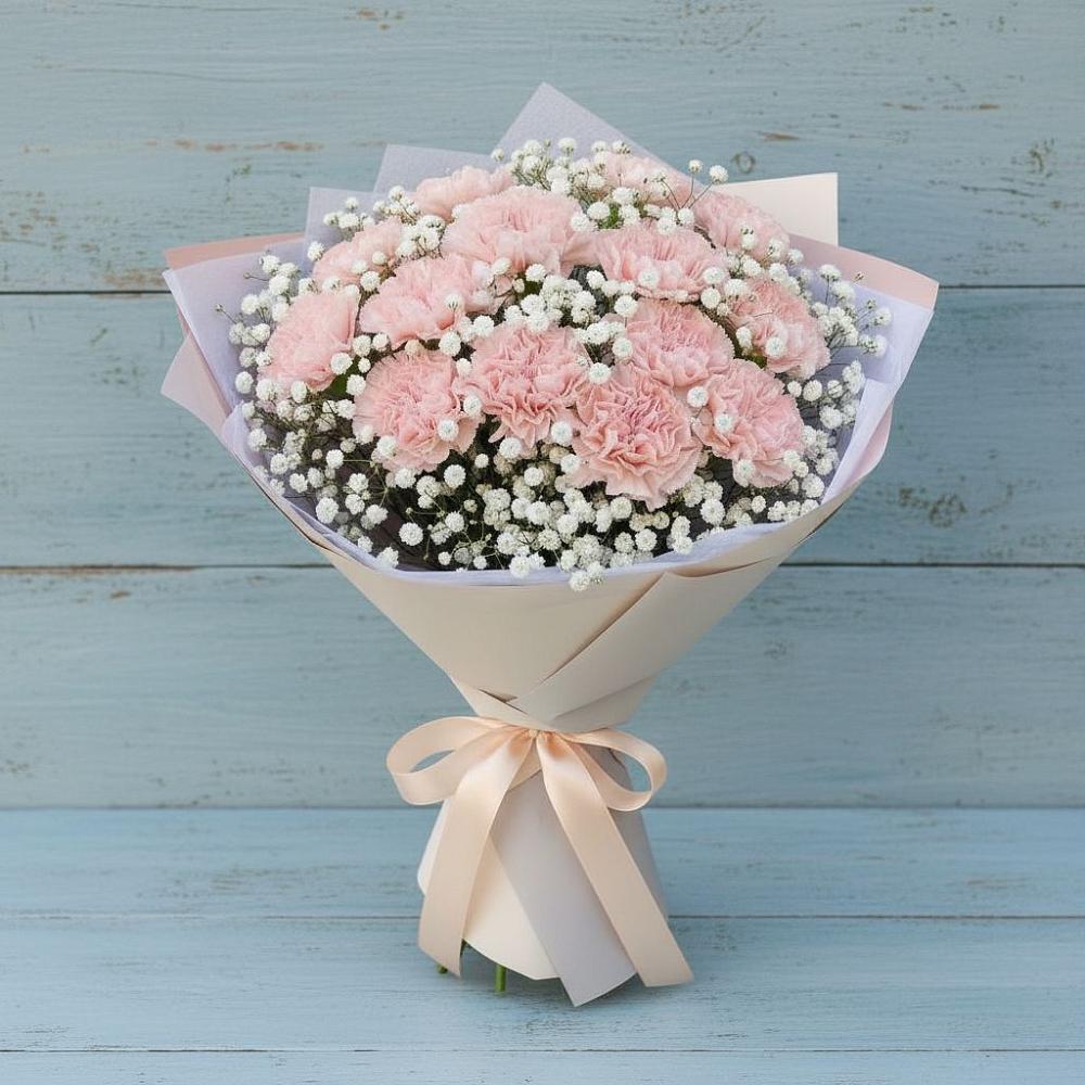 Букет цветов из: Гвоздики в Манжерок