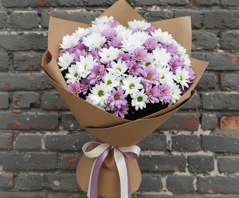 Букет цветов из: Хризантемы в Манжерок