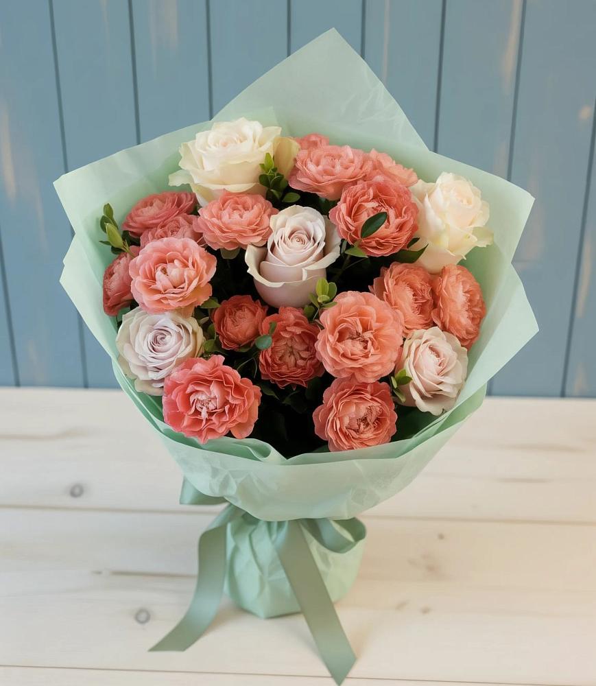 Букет цветов из: Розы в Манжерок