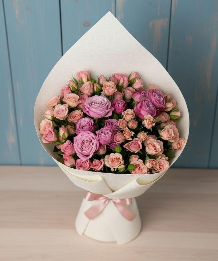 Букет цветов из: Розы в Манжерок