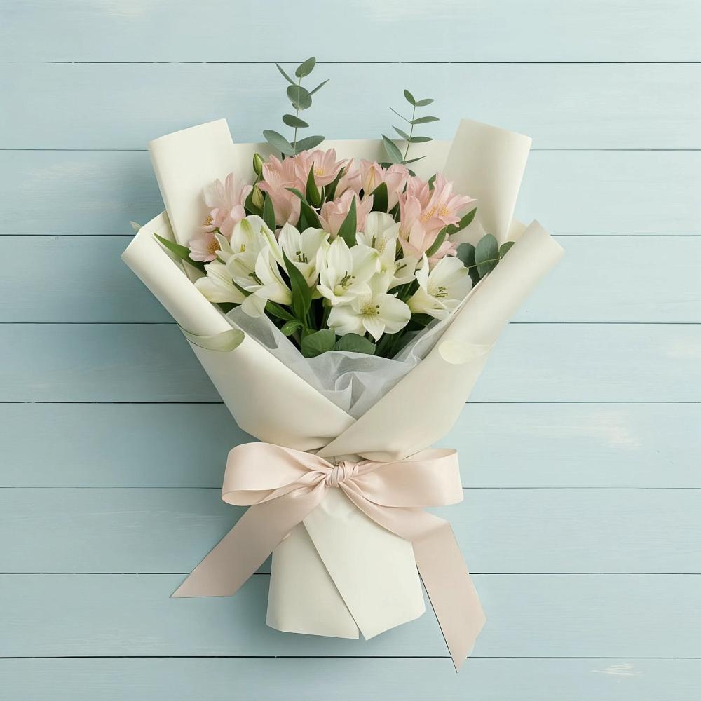 Букет цветов из: Альстромерии в Манжерок