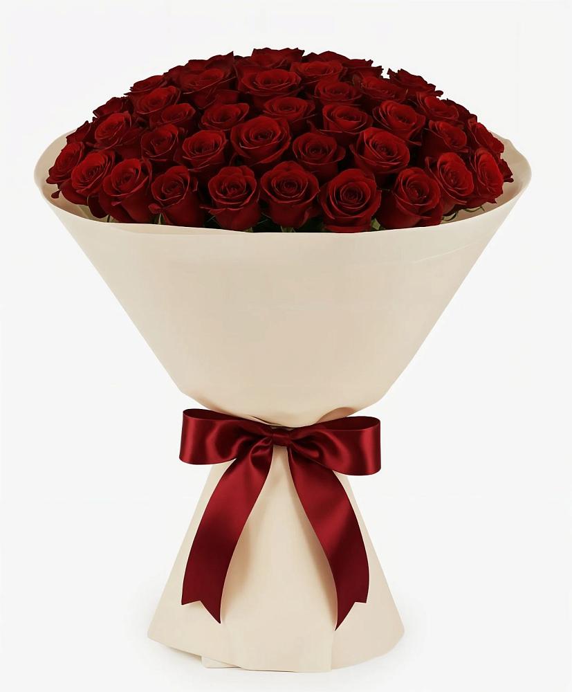 Букет 101 Бордовая роза Блэк Бакарра в Манжерок