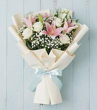 Букет цветов из:  Лилии #REPLACE_PRED# Манжерок